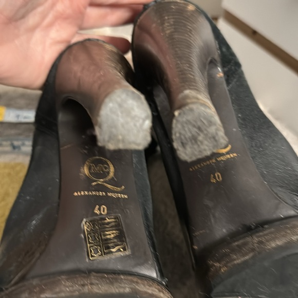 Alexander McQueen leather and patent leather black boots size 40 - Picture 9 of 9